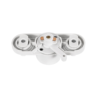 GloboStar® 2L-EUROTRACK 60912 Αντάπτορας Κρέμασης Φωτιστικού - Μονοφασικός 2 Καλωδίων για όλες τις Ράγες EUROTRACK AC 220-240V IP20 Μ10 x Π4 x Υ3.2cm - EUROTRACK® System 1L+1N - Θερμοπλαστικό - Λευκό - 5 Χρόνια Εγγύηση