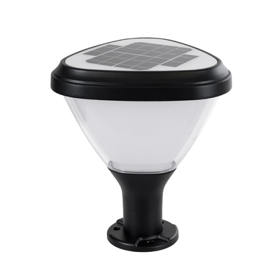 GLOBOSTAR® NATURE 90532 Φωτιστικό Κολωνάκι Κήπου LED 10W 500lm 120° με Ενσωματωμένο Φωτοβολταϊκό Panel 6V 2W & Επαναφορτιζόμενη Μπαταρία Li-ion 3.2V 8000mAh με Αισθητήρα Ημέρας-Νύχτας Αδιάβροχο IP65 Ψυχρό Λευκό 6000K - Γκρι Ανθρακί - Μ26 x Π26 x Υ30cm - 2 Χρόνια Εγγύηση