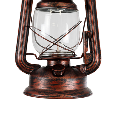 GLOBOSTAR® BARBAROSSA 01707 Vintage Κρεμαστό Φωτιστικό Οροφής με Ντουί 1 x E27 AC 220-240V IP20 - Χάλκινο - Μ18 x Π18 x Υ28cm