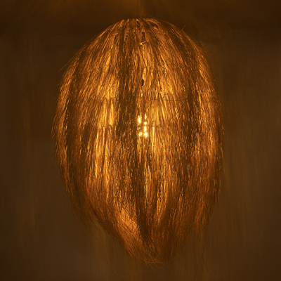 GLOBOSTAR® ARCHIPELAGO 02067 Boho Κρεμαστό Φωτιστικό Οροφής με Ντουί 1 x E27 AC 220-240V IP20 - Μπεζ - Μ100 x Π100 x Υ120cm