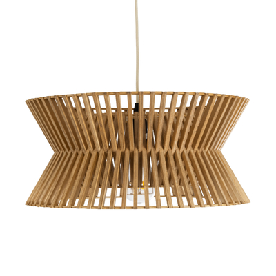 GLOBOSTAR® BIMINI 02287 Boho Κρεμαστό Φωτιστικό Οροφής με Ντουί 1 x E27 AC 220-240V IP20 - Καφέ - Μ45 x Π45 x Υ20cm