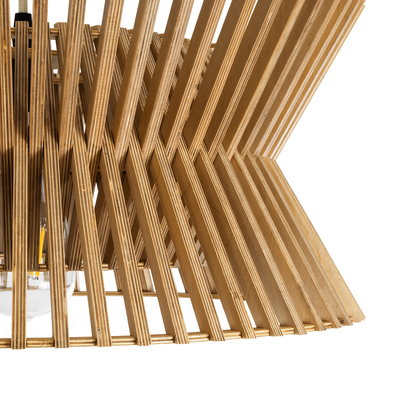 GLOBOSTAR® BIMINI 02287 Boho Κρεμαστό Φωτιστικό Οροφής με Ντουί 1 x E27 AC 220-240V IP20 - Καφέ - Μ45 x Π45 x Υ20cm