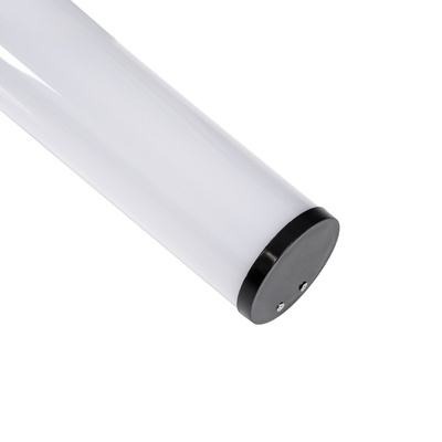 GLOBOSTAR® ALP-ROUND TUBIT 70856-1M Επιφανειακό & Κρεμαστό Προφίλ Αλουμινίου με Λευκό Γαλακτερό Πατητό Κάλυμμα για Ταινίες LED IP20 - Μαύρο & Λευκό - Μ100 x Π6 x Υ6cm