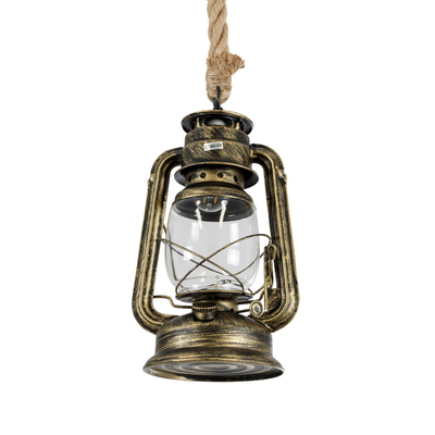 GLOBOSTAR® BARBAROSSA 01705 Vintage Κρεμαστό Φωτιστικό Οροφής με Ντουί 1 x E27 AC 220-240V IP20 - Μπρούτζινο - Μ18 x Π18 x Υ28cm