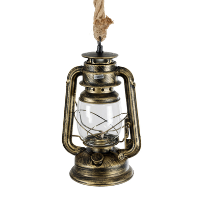 GLOBOSTAR® BARBAROSSA 01705 Vintage Κρεμαστό Φωτιστικό Οροφής με Ντουί 1 x E27 AC 220-240V IP20 - Μπρούτζινο - Μ18 x Π18 x Υ28cm