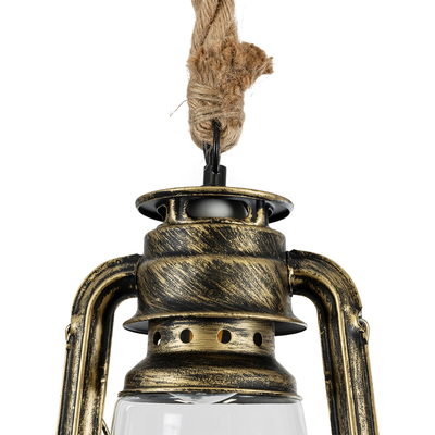 GLOBOSTAR® BARBAROSSA 01705 Vintage Κρεμαστό Φωτιστικό Οροφής με Ντουί 1 x E27 AC 220-240V IP20 - Μπρούτζινο - Μ18 x Π18 x Υ28cm