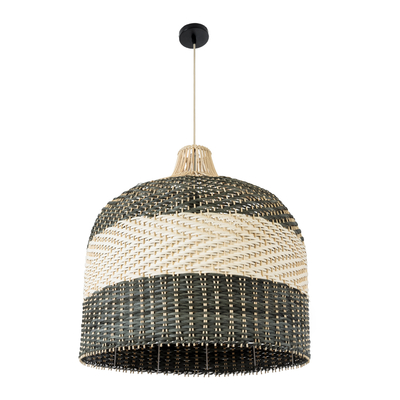 GLOBOSTAR® BARBADOS 01945 Boho Κρεμαστό Φωτιστικό Οροφής με Ντουί 1 x E27 AC 220-240V IP20 - Μπεζ & Λαδί - Μ60 x Π60 x Υ60cm