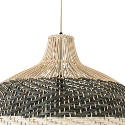 GLOBOSTAR® BARBADOS 01945 Boho Κρεμαστό Φωτιστικό Οροφής με Ντουί 1 x E27 AC 220-240V IP20 - Μπεζ & Λαδί - Μ60 x Π60 x Υ60cm