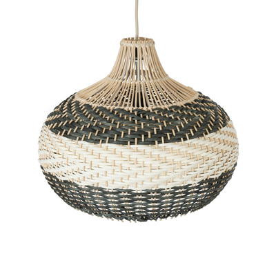 GLOBOSTAR® BARBADOS 01946 Boho Κρεμαστό Φωτιστικό Οροφής με Ντουί 1 x E27 AC 220-240V IP20 - Μπεζ & Λαδί - Μ40 x Π40 x Υ34cm