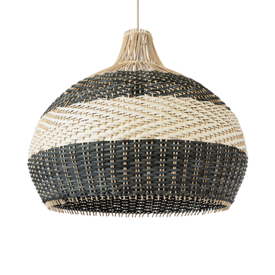 GLOBOSTAR® BARBADOS 01947 Boho Κρεμαστό Φωτιστικό Οροφής με Ντουί 1 x E27 AC 220-240V IP20 - Μπεζ & Λαδί - Μ60 x Π60 x Υ60cm