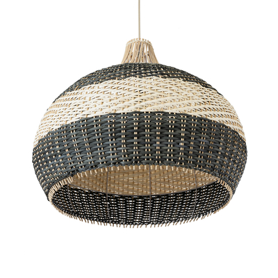 GLOBOSTAR® BARBADOS 01947 Boho Κρεμαστό Φωτιστικό Οροφής με Ντουί 1 x E27 AC 220-240V IP20 - Μπεζ & Λαδί - Μ60 x Π60 x Υ60cm