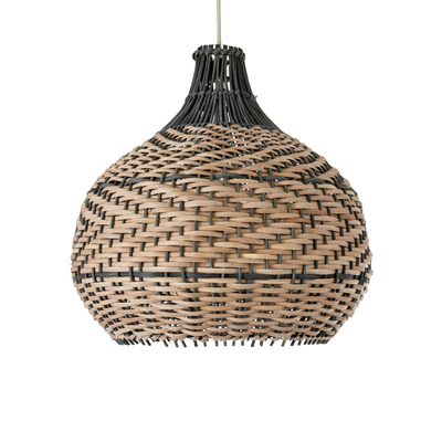 GLOBOSTAR® SEYCHELLES 01948 Boho Κρεμαστό Φωτιστικό Οροφής με Ντουί 1 x E27 AC 220-240V IP20 - Καφέ & Λαδί - Μ40 x Π40 x Υ40cm