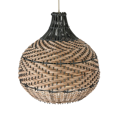 GLOBOSTAR® SEYCHELLES 01948 Boho Κρεμαστό Φωτιστικό Οροφής με Ντουί 1 x E27 AC 220-240V IP20 - Καφέ & Λαδί - Μ40 x Π40 x Υ40cm