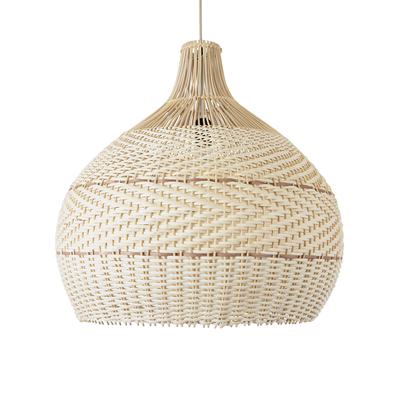 GLOBOSTAR® SANTACRUZ 01951 Boho Κρεμαστό Φωτιστικό Οροφής με Ντουί 1 x E27 AC 220-240V IP20 - Μπεζ & Καφέ - Μ60 x Π60 x Υ60cm