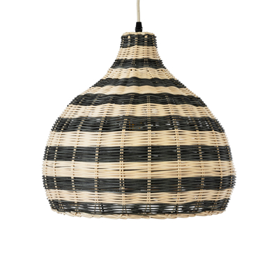 GLOBOSTAR® JAMAICA 01954 Boho Κρεμαστό Φωτιστικό Οροφής με Ντουί 1 x E27 AC 220-240V IP20 - Μπεζ & Λαδί - Μ40 x Π40 x Υ37cm