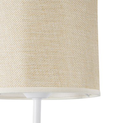 GLOBOSTAR® MANU 02044 Μοντέρνο Φωτιστικό Τοίχου - Απλίκα με Ντουί 1 x E27 AC 220-240V IP20 - Λευκό & Μπεζ - Μ18 x Π20 x Υ37cm