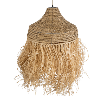 GLOBOSTAR® PORTOFERRAIO 02185 Boho Κρεμαστό Φωτιστικό Οροφής με Ντουί 1 x E27 AC 220-240V IP20 - Μπεζ - Μ50 x Π50 x Υ80cm