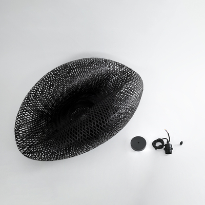 GLOBOSTAR® MEXICO 02202 Boho Κρεμαστό Φωτιστικό Οροφής με Ντουί 1 x E27 AC 220-240V IP20 - Μαύρο - Μ85 x Π50 x Υ30cm