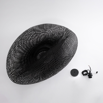 GLOBOSTAR® MEXICO 02203 Boho Κρεμαστό Φωτιστικό Οροφής με Ντουί 1 x E27 AC 220-240V IP20 - Μαύρο - Μ100 x Π62 x Υ33cm