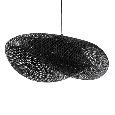 GLOBOSTAR® MEXICO 02203 Boho Κρεμαστό Φωτιστικό Οροφής με Ντουί 1 x E27 AC 220-240V IP20 - Μαύρο - Μ100 x Π62 x Υ33cm