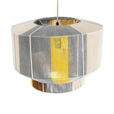 GLOBOSTAR® SALERNO 02290 Boho Κρεμαστό Φωτιστικό Οροφής με Ντουί 1 x E27 AC 220-240V IP20 - Πολύχρωμο - Μ50 x Π50 x Υ35cm