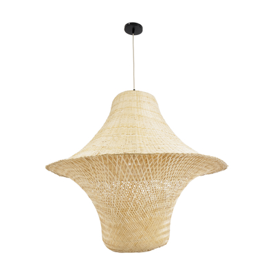 GLOBOSTAR® JUNIPER 02047 Boho Κρεμαστό Φωτιστικό Οροφής με Ντουί 1 x E27 AC 220-240V IP20 - Μπεζ - Μ100 x Π100 x Υ90cm