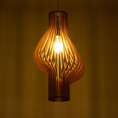 GLOBOSTAR® SCANDINAVIA 02172 Boho Κρεμαστό Φωτιστικό Οροφής με Ντουί 1 x E27 AC 220-240V IP20 - Μπεζ - Μ32 x Π32 x Υ56cm