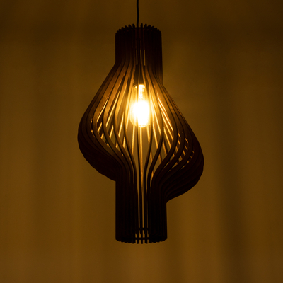 GLOBOSTAR® MIHIRO 02173 Boho Κρεμαστό Φωτιστικό Οροφής με Ντουί 1 x E27 AC 220-240V IP20 - Καφέ - Μ32 x Π32 x Υ56cm