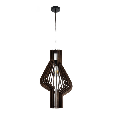 GLOBOSTAR® MIHIRO 02173 Boho Κρεμαστό Φωτιστικό Οροφής με Ντουί 1 x E27 AC 220-240V IP20 - Καφέ - Μ32 x Π32 x Υ56cm