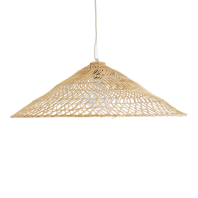GLOBOSTAR® KAIA 02347 Boho Κρεμαστό Φωτιστικό Οροφής με Ντουί 1 x E27 AC 220-240V IP20 - Μπεζ - Μ80 x Π80 x Υ26cm