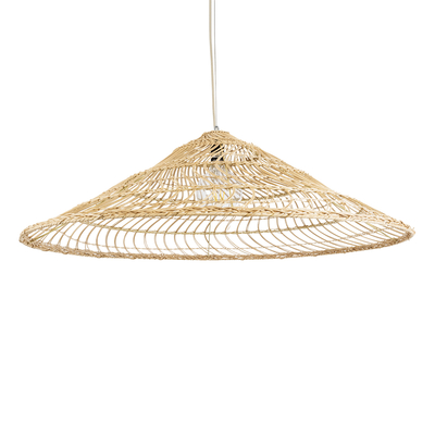 GLOBOSTAR® KAIA 02348 Boho Κρεμαστό Φωτιστικό Οροφής με Ντουί 1 x E27 AC 220-240V IP20 - Μπεζ - Μ100 x Π100 x Υ30cm