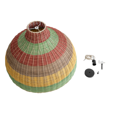 GLOBOSTAR® CABALLEROS 02054 Boho Κρεμαστό Φωτιστικό Οροφής με Ντουί 1 x E27 AC 220-240V IP20 - Πολύχρωμο - Μ70 x Π70 x Υ48cm