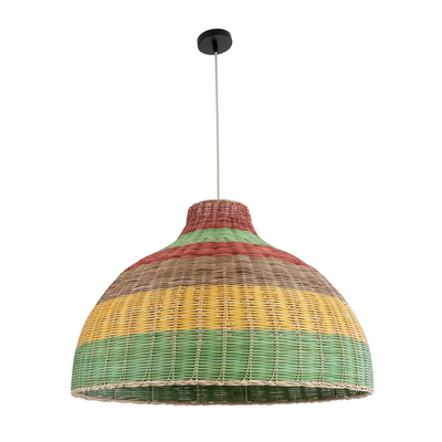 GLOBOSTAR® CABALLEROS 02054 Boho Κρεμαστό Φωτιστικό Οροφής με Ντουί 1 x E27 AC 220-240V IP20 - Πολύχρωμο - Μ70 x Π70 x Υ48cm