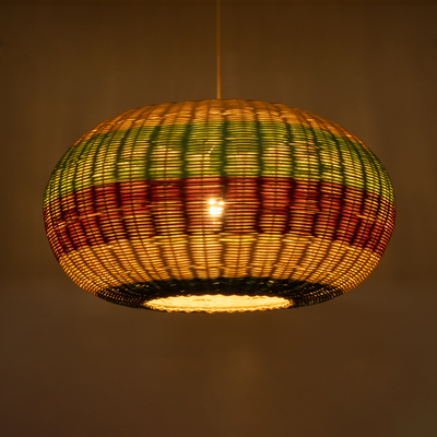 GLOBOSTAR® CABALLEROS 02056 Boho Κρεμαστό Φωτιστικό Οροφής με Ντουί 1 x E27 AC 220-240V IP20 - Πολύχρωμο - Μ70 x Π70 x Υ36cm