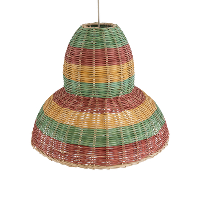 GLOBOSTAR® CABALLEROS 02057 Boho Κρεμαστό Φωτιστικό Οροφής με Ντουί 1 x E27 AC 220-240V IP20 - Πολύχρωμο - Μ40 x Π40 x Υ30cm