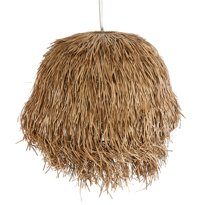 GLOBOSTAR® GUADELOUPE 02158 Boho Κρεμαστό Φωτιστικό Οροφής με Ντουί 1 x E27 AC 220-240V IP20 - Μπεζ - Μ80 x Π80 x Υ60cm