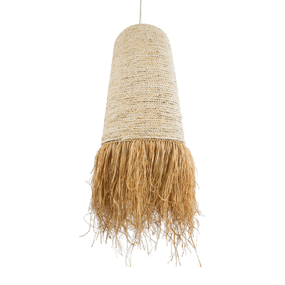 GLOBOSTAR® LETA 02171 Boho Κρεμαστό Φωτιστικό Οροφής με Ντουί 1 x E27 AC 220-240V IP20 - Μπεζ - Μ50 x Π50 x Υ150cm