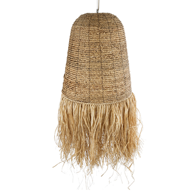 GLOBOSTAR® PORTOFERRAIO 02190 Boho Κρεμαστό Φωτιστικό Οροφής με Ντουί 1 x E27 AC 220-240V IP20 - Μπεζ - Μ60 x Π60 x Υ120cm