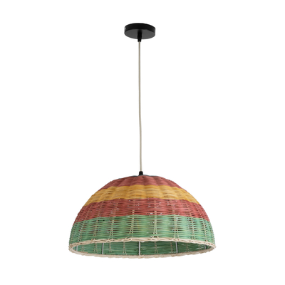 GLOBOSTAR® CABALLEROS 02060 Boho Κρεμαστό Φωτιστικό Οροφής με Ντουί 1 x E27 AC 220-240V IP20 - Πολύχρωμο - Μ40 x Π40 x Υ20cm