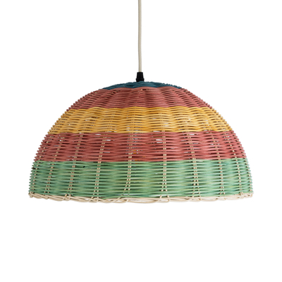 GLOBOSTAR® CABALLEROS 02060 Boho Κρεμαστό Φωτιστικό Οροφής με Ντουί 1 x E27 AC 220-240V IP20 - Πολύχρωμο - Μ40 x Π40 x Υ20cm