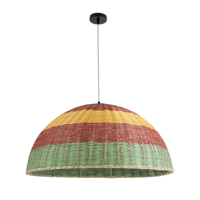 GLOBOSTAR® CABALLEROS 02061 Boho Κρεμαστό Φωτιστικό Οροφής με Ντουί 1 x E27 AC 220-240V IP20 - Πολύχρωμο - Μ70 x Π70 x Υ34cm