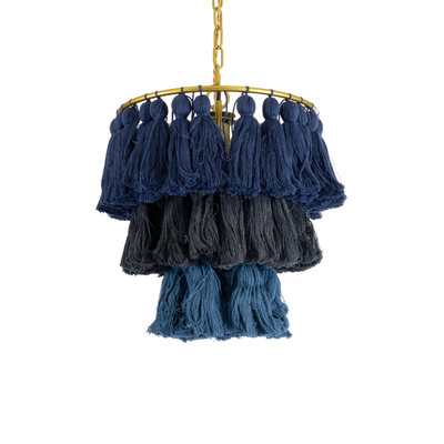 GLOBOSTAR® MISSOULA 02085 Boho Κρεμαστό Φωτιστικό Οροφής με Ντουί 1 x E27 AC 220-240V IP20 - Πολύχρωμο - Μ30 x Π30 x Υ40cm