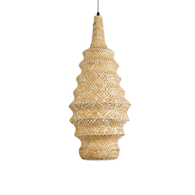 GLOBOSTAR® MAUI 02114 Boho Κρεμαστό Φωτιστικό Οροφής με Ντουί 1 x E27 AC 220-240V IP20 - Μπεζ - Μ30 x Π30 x Y77cm