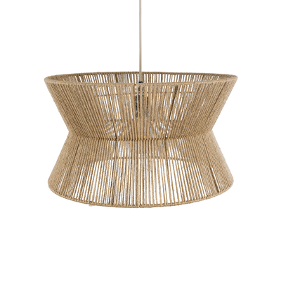 GLOBOSTAR® BISBEE 02204 Boho Κρεμαστό Φωτιστικό Οροφής με Ντουί 1 x E27 AC 220-240V IP20 - Μπεζ - Μ50 x Π50 x Υ28cm