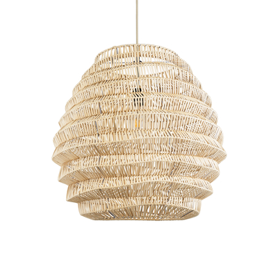 GLOBOSTAR® OREGON 02206 Boho Κρεμαστό Φωτιστικό Οροφής με Ντουί 1 x E27 AC 220-240V IP20 - Μπεζ - Μ60 x Π60 x Υ56cm