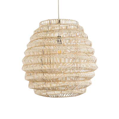 GLOBOSTAR® OREGON 02206 Boho Κρεμαστό Φωτιστικό Οροφής με Ντουί 1 x E27 AC 220-240V IP20 - Μπεζ - Μ60 x Π60 x Υ56cm