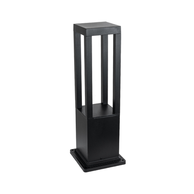 GLOBOSTAR® HONEYBEE 90541 Φωτιστικό Κολωνάκι Κήπου LED 15W 1500lm 120° AC 220-240V Αδιάβροχο IP65 Θερμό Λευκό 2700K - Γκρι Ανθρακί - Μ20 x Π20 x Υ60cm - 3 Χρόνια Εγγύηση