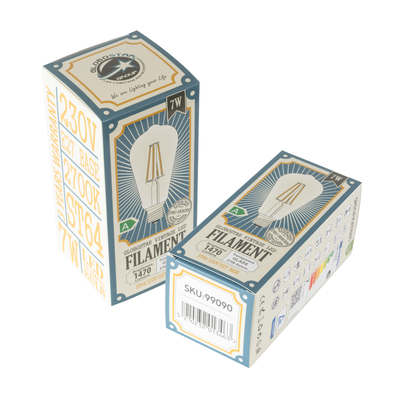 GLOBOSTAR® PEAR 99090 Λάμπα E27 ST64 LED 7W 1470lm 360° AC 220-240V IP20 Θερμό Λευκό 2700K - Long Filament Chip - Διάφανο - Μ6.4 x Π6.4 x Υ14.5cm - 3 Χρόνια Εγγύηση