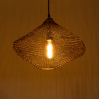 GLOBOSTAR® KENTUCKY 01863 Vintage Κρεμαστό Φωτιστικό Οροφής με Ντουί 1 x E27 AC 220-240V IP20 - Καφέ - Μ40 x Π40 x Υ30cm