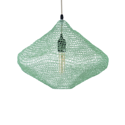 GLOBOSTAR® KENTUCKY 01864 Vintage Κρεμαστό Φωτιστικό Οροφής με Ντουί 1 x E27 AC 220-240V IP20 - Τιρκουάζ - Μ40 x Π40 x Υ30cm